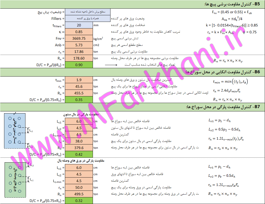 طراحی وصله پیچی ستون وصله پیچی ستون
